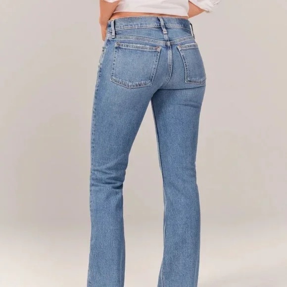 Abercrombie & Fitch Emma Low Rise Bootcut Jeans 2L W26 L35 Long Rare Y2K - Picture 2 of 9